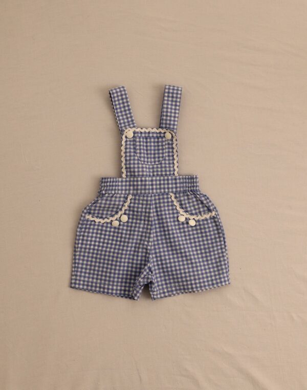 Gingham short overalls 3 months