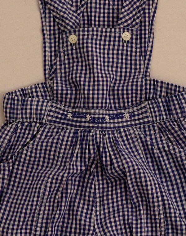Salopette bloomer vichy brodée