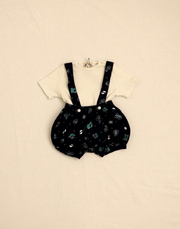 T-shirt & strapless bloomer set