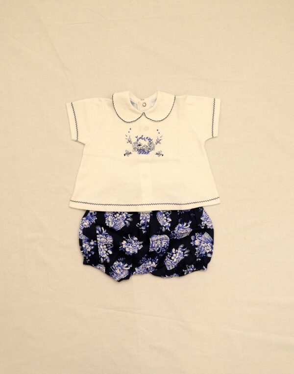 T-shirt & bloomer set flower basket