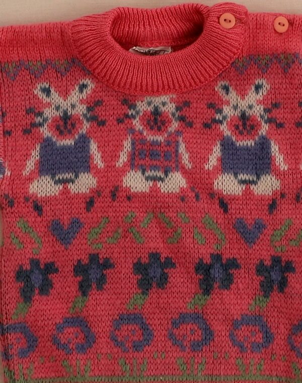 Pull rose lapins
