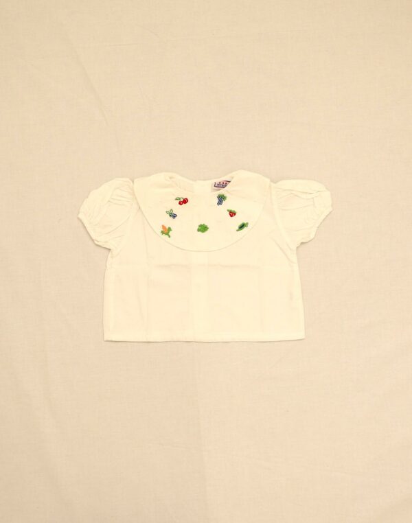 Petit Bateau Vintage blouse with fruit collar