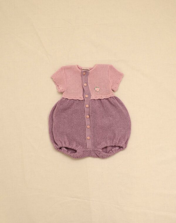 Lilac knit romper