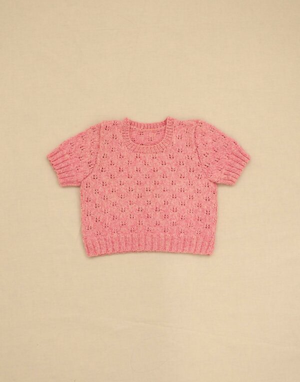 Hand-knitted cotton T-shirt