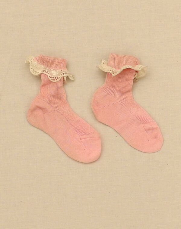 Pink lace socks