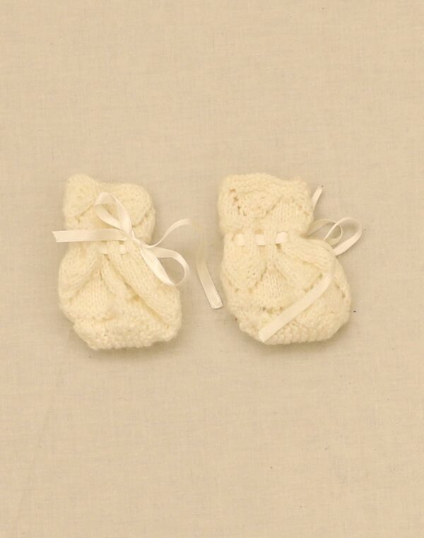 White baby booties