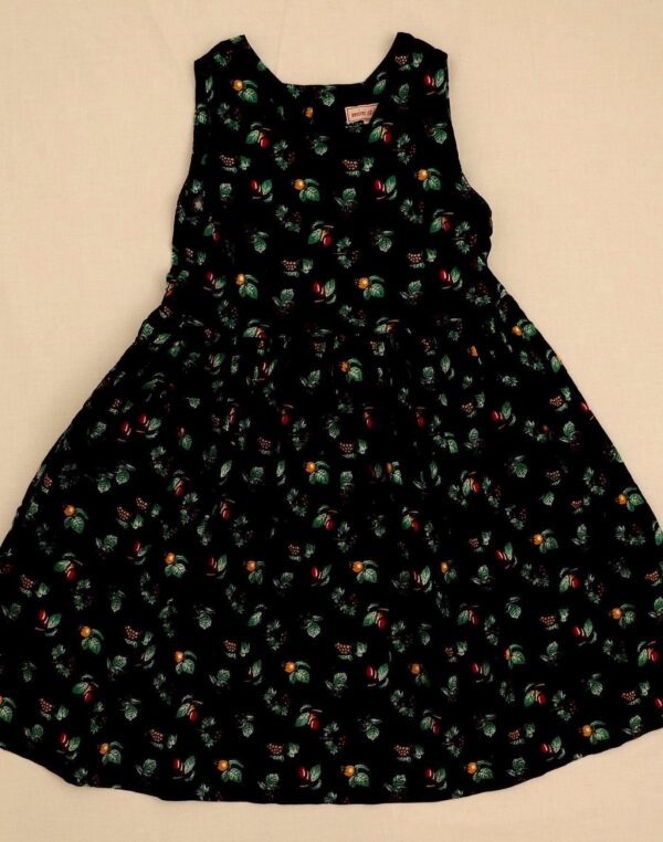 Berry pattern velvet dress 8 years