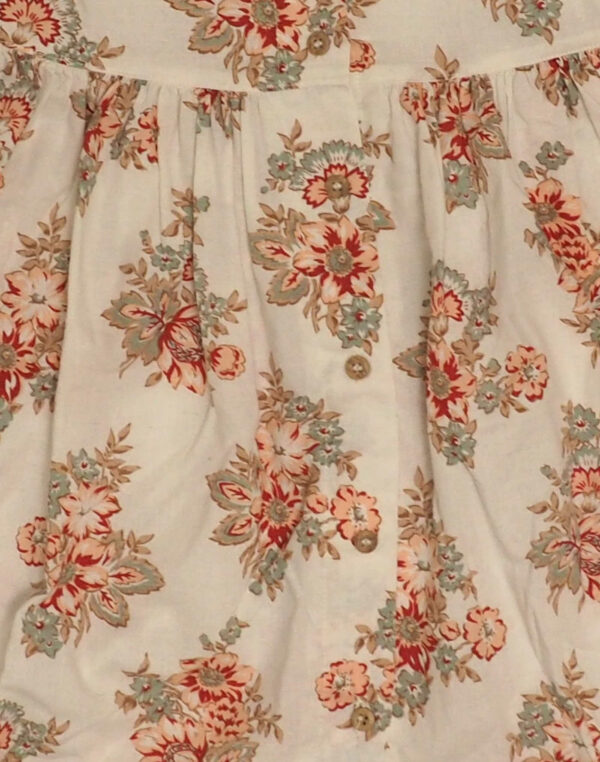 Robe blanche à fleurs 6 ans