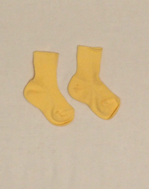 Chaussettes laine et coton jaunes pointure 16-17