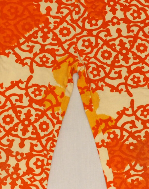Orange print leggings