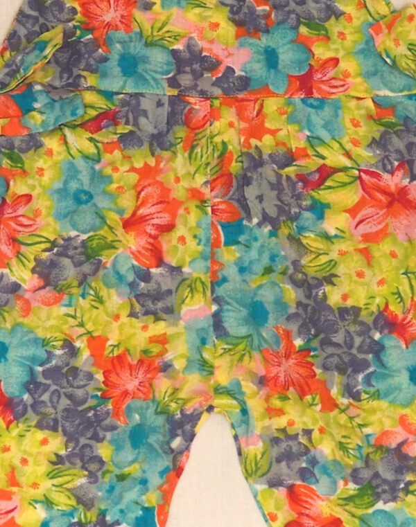 Floral jumpsuit with bows