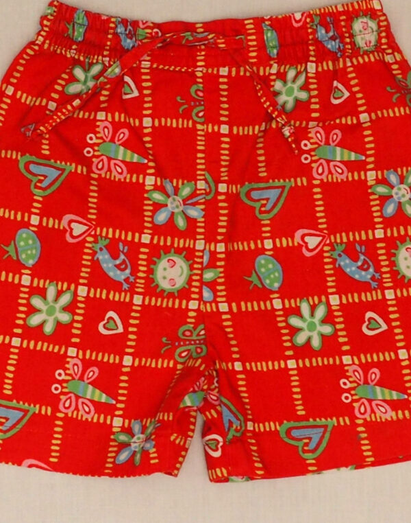 Red patterned shorts