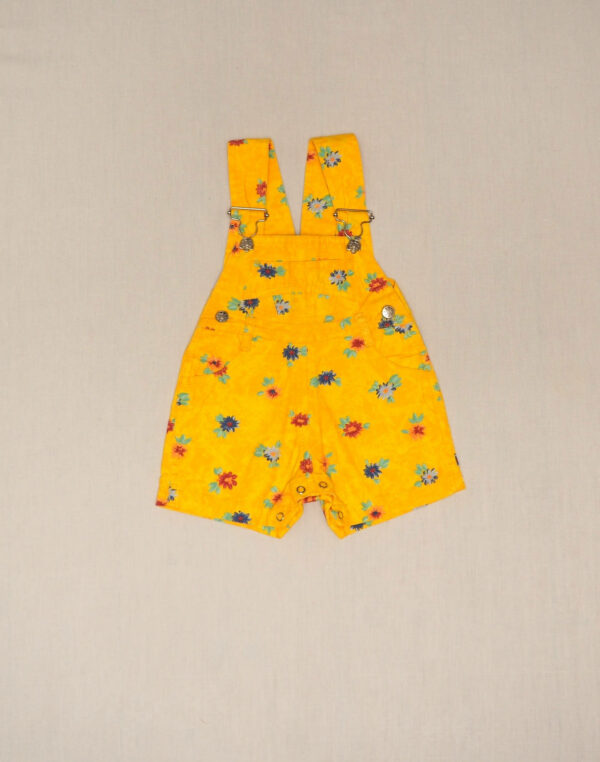 Yellow floral overalls