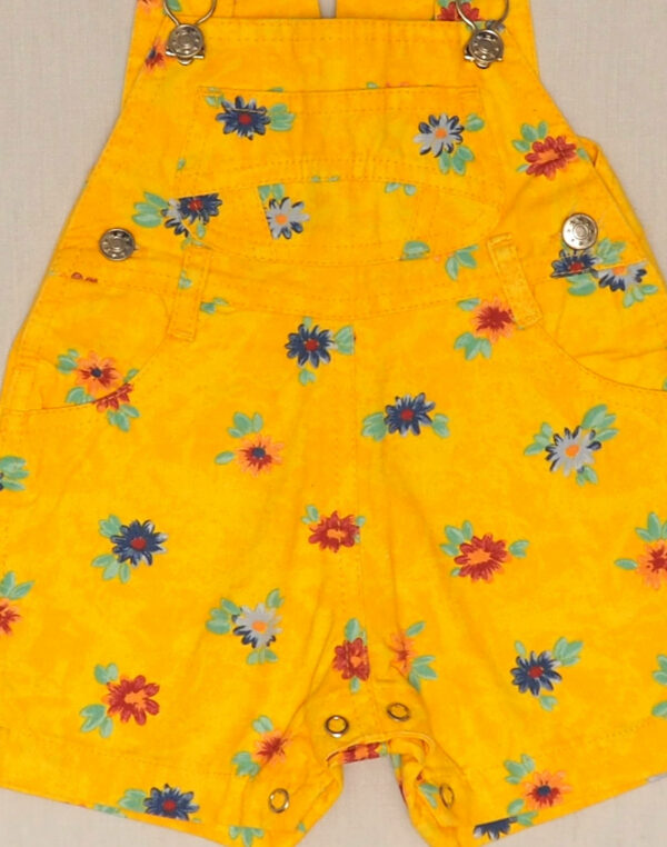 Yellow floral overalls