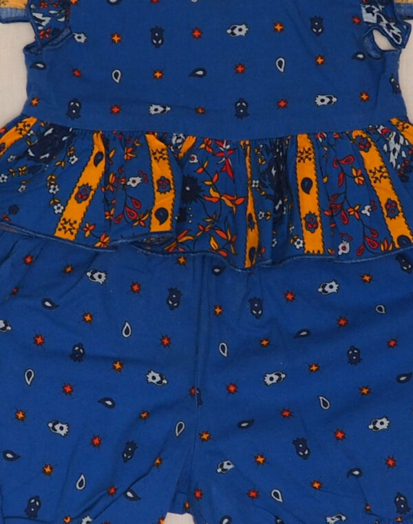 Provencal top & blue bloomer set