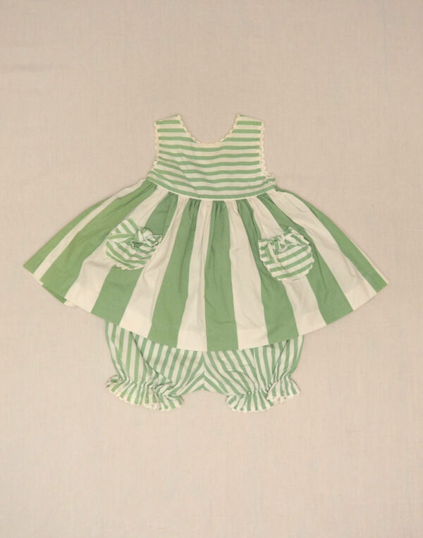Striped dress and bloomer set