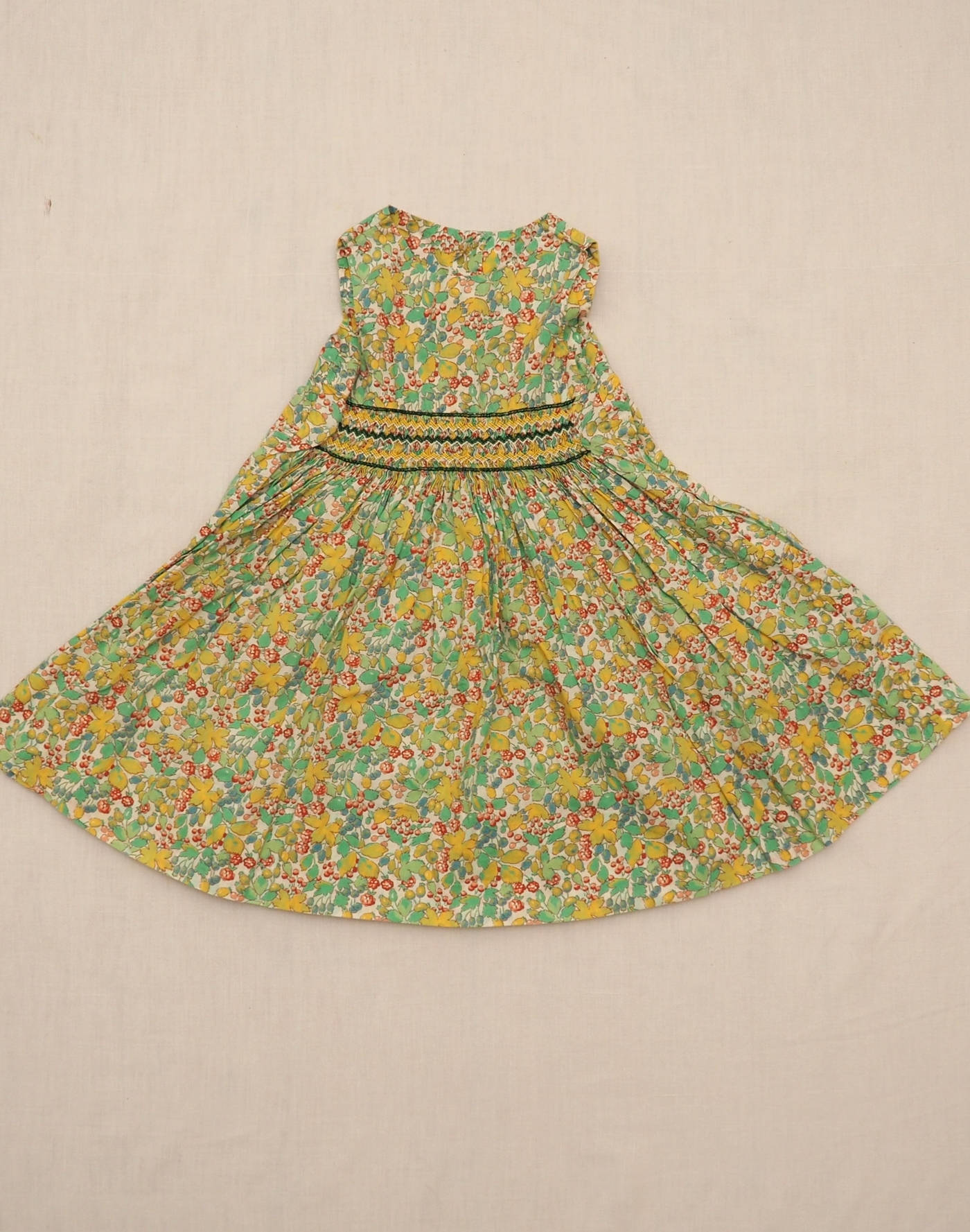 Robe liberty à smocks faite main