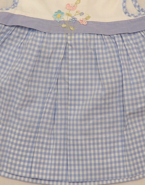 Robe vichy appliqué fleurs