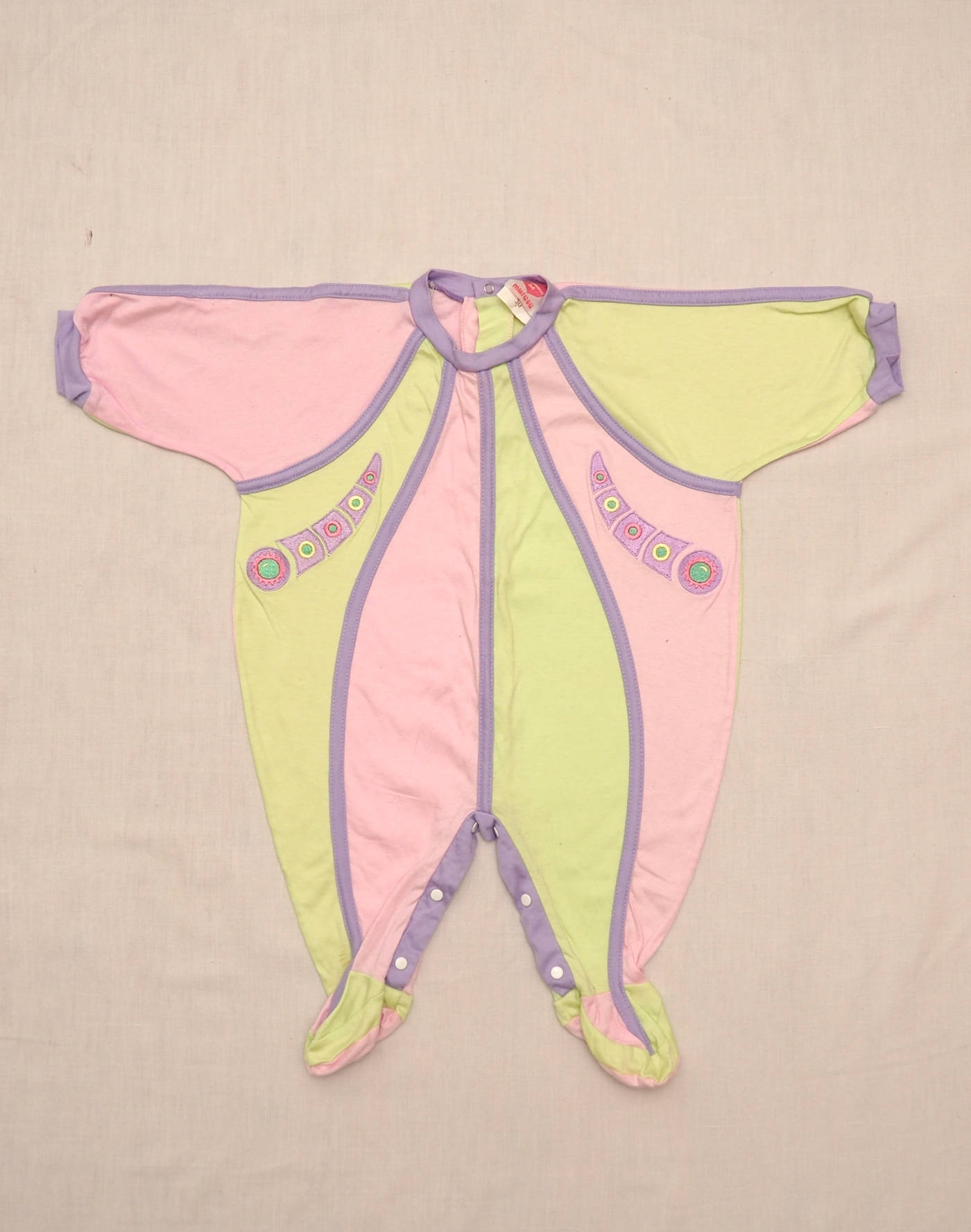 Multicolored appliqué pyjamas