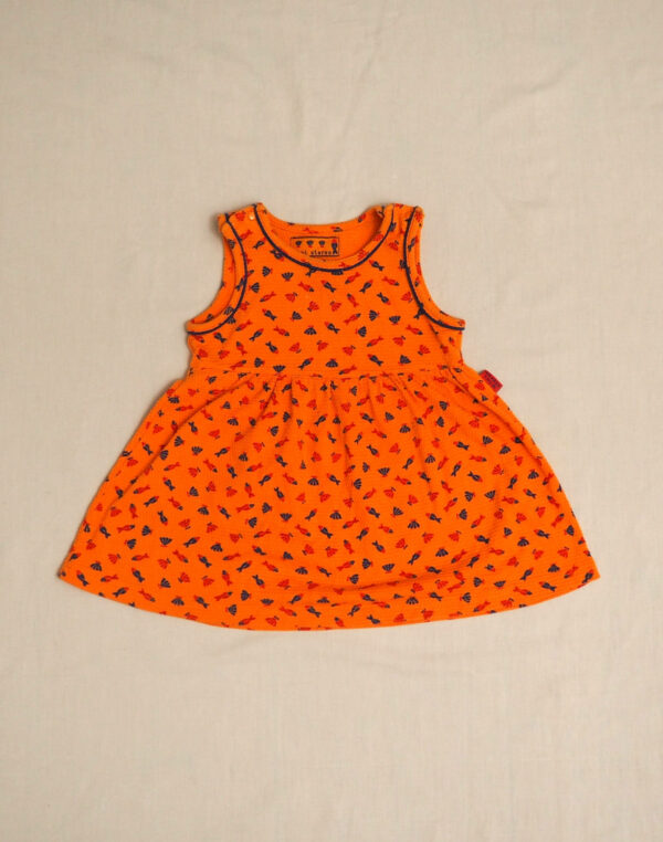 Robe orange poissons