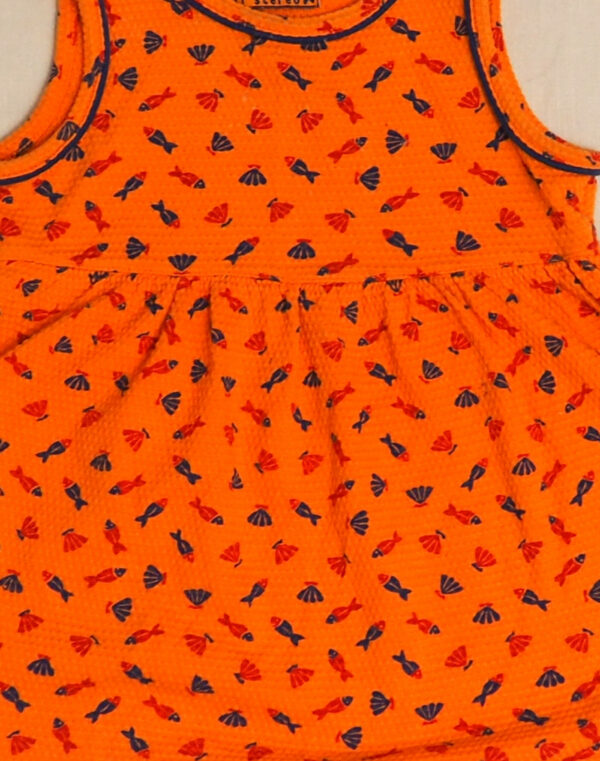 Robe orange poissons