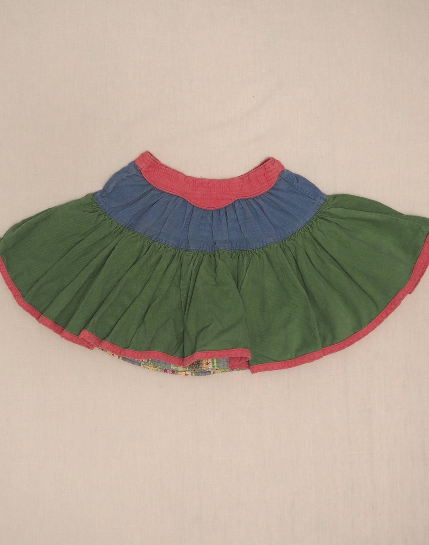 Multicolored corduroy skirt