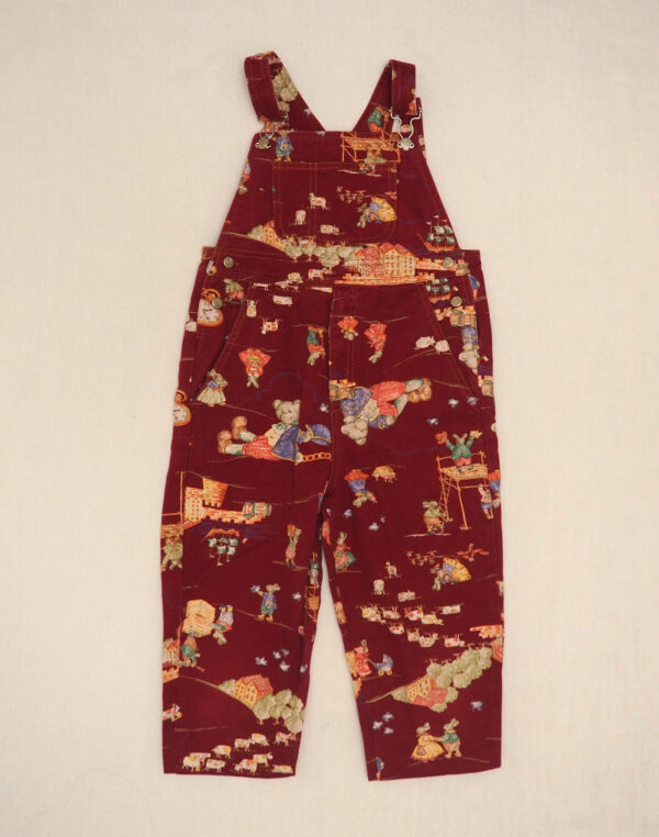 8-year-old burgundy overalls