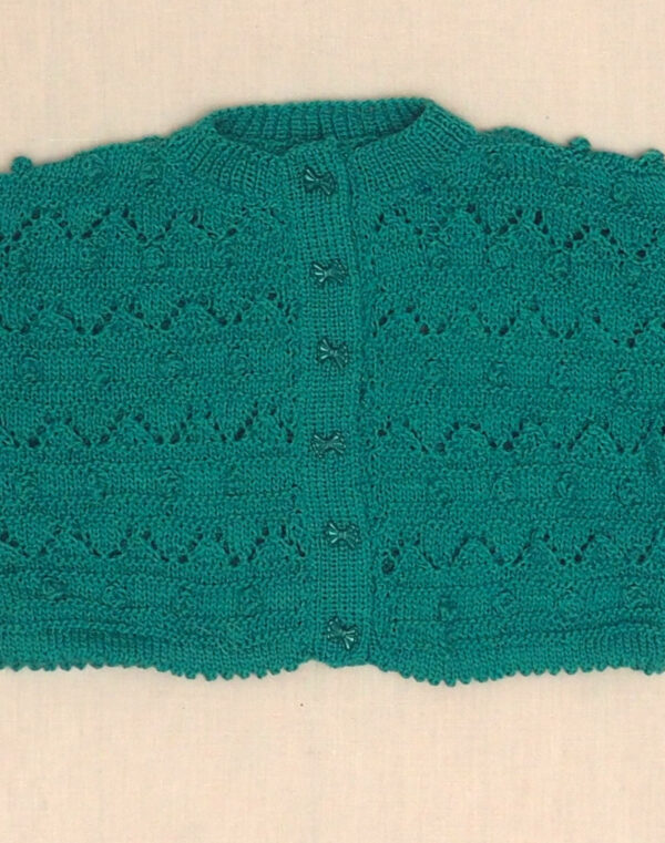 Handmade popcorn-stitch cardigan