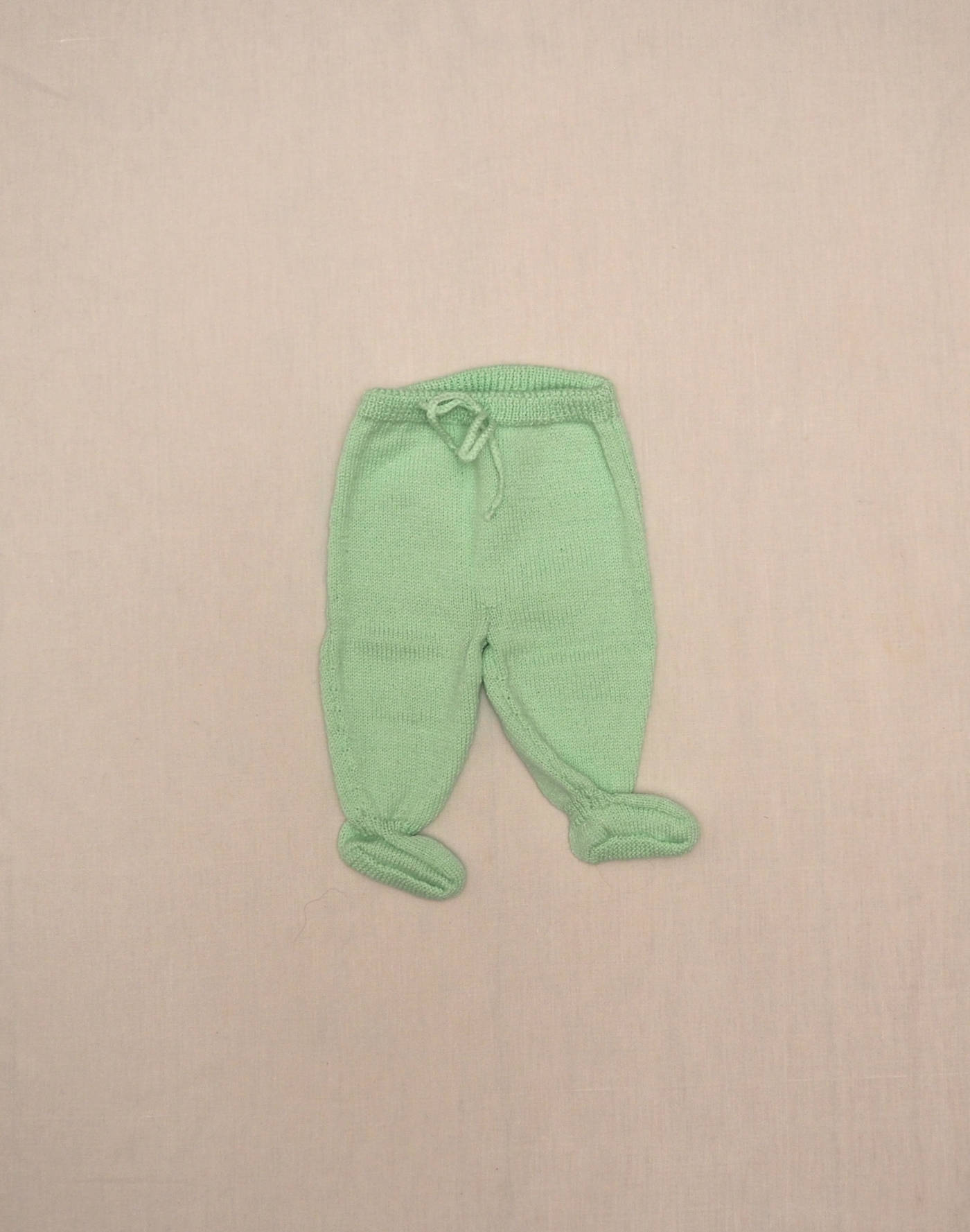 Collant bouffant tricoté main menthe