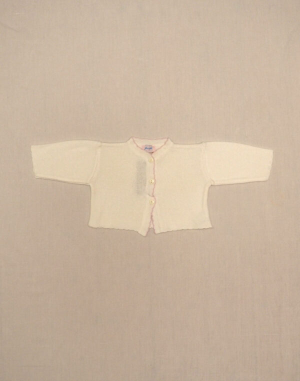 Jacadi lettuce-edged cardigan