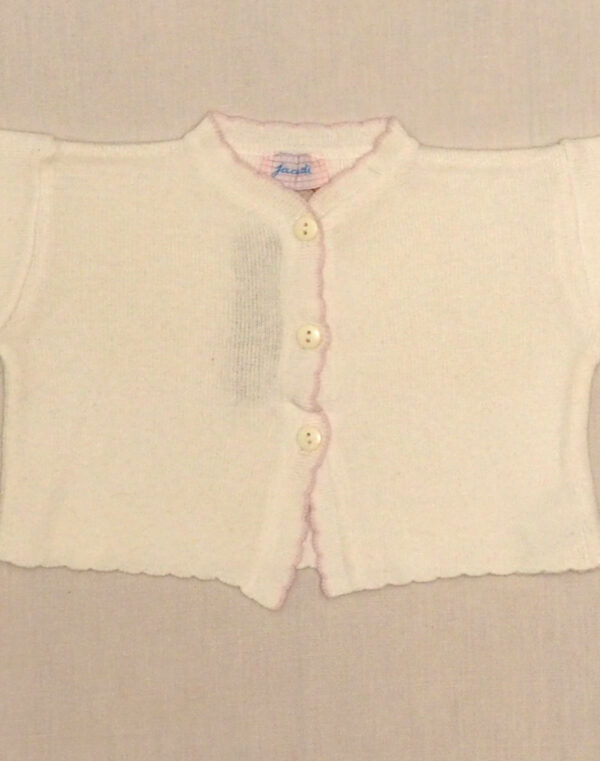 Jacadi lettuce-edged cardigan