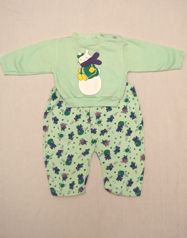 Rabbit sweater & overalls set