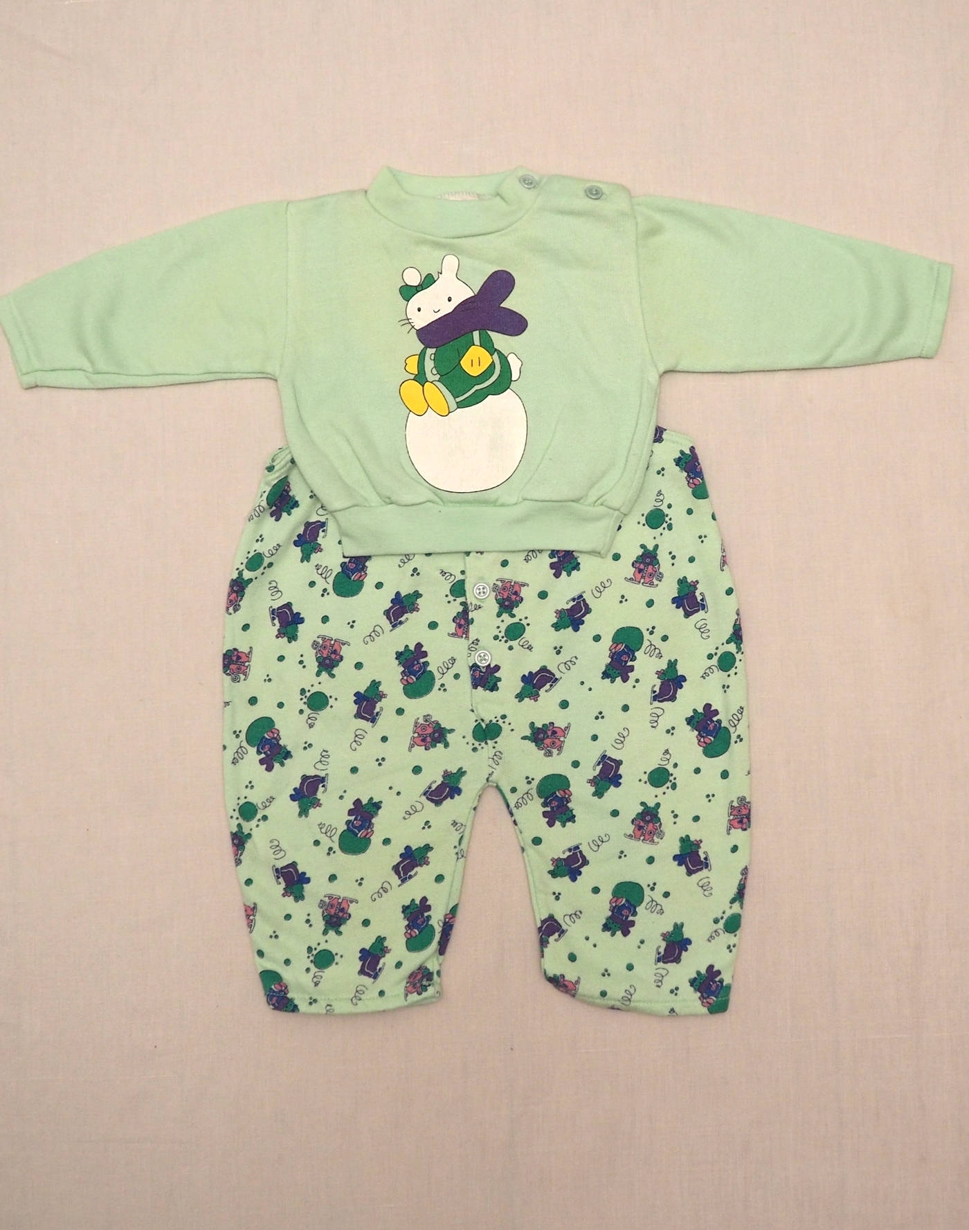 Rabbit sweater & overalls set