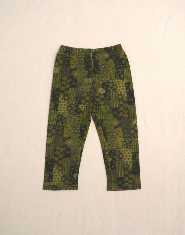 Khaki floral leggings