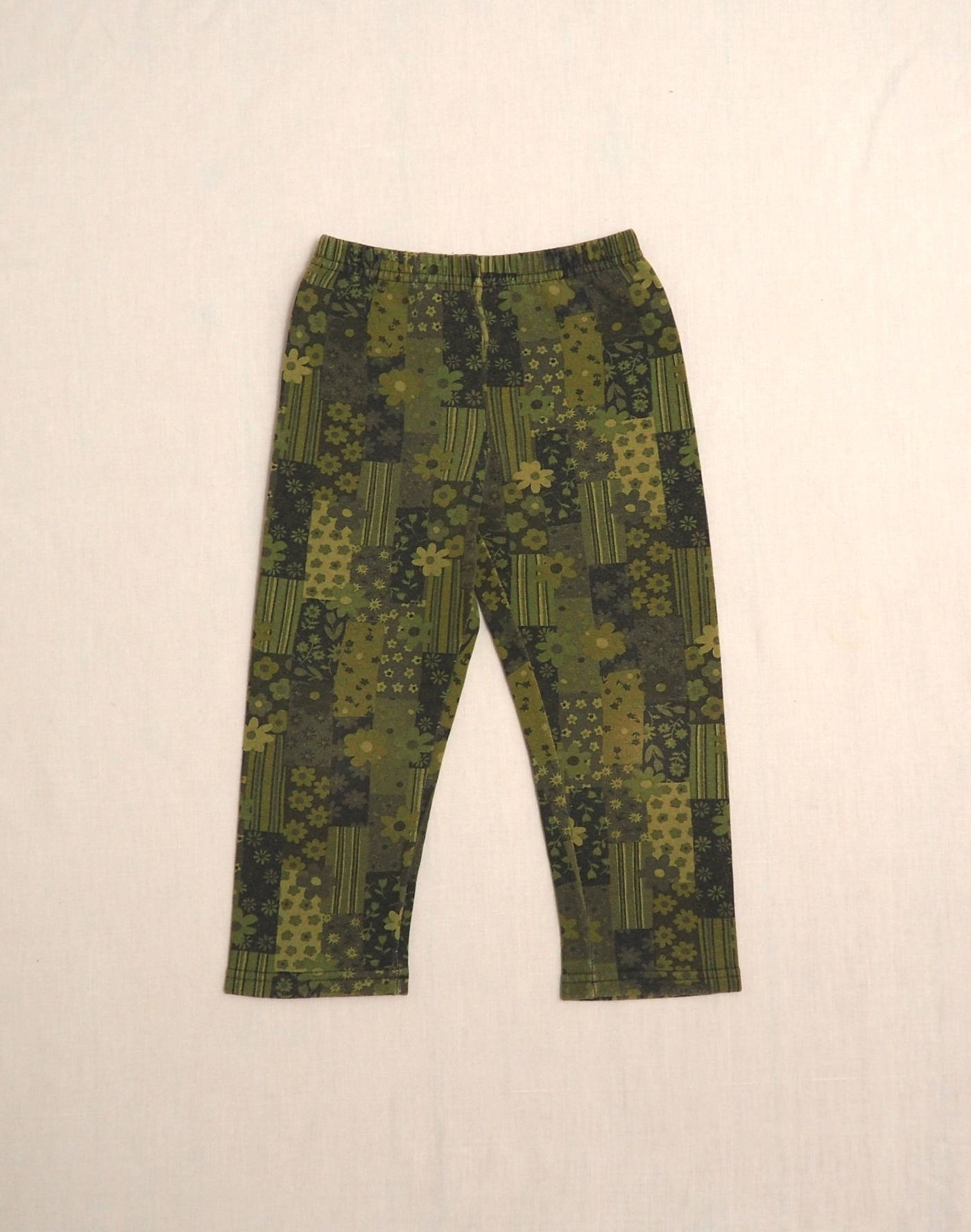 Legging kaki fleurs