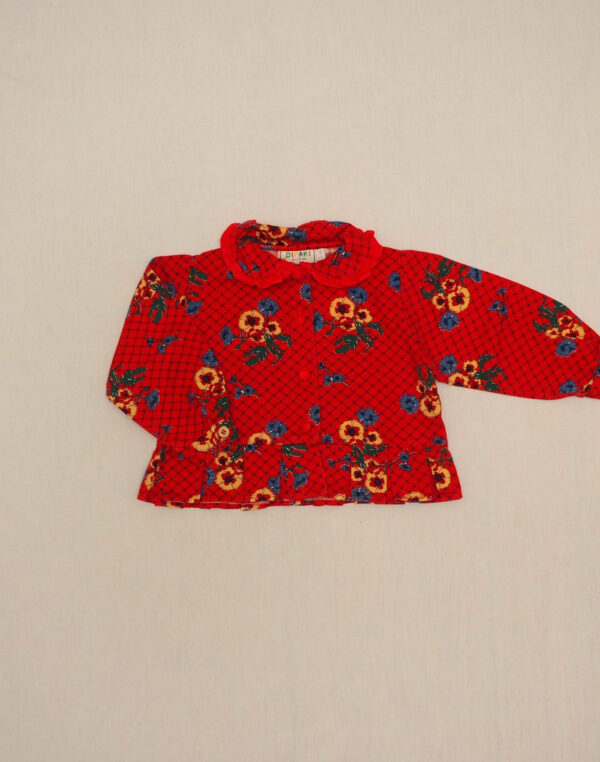 Red floral shirt