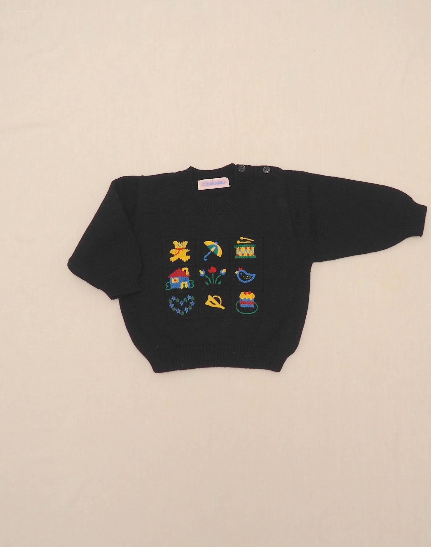 Knitted mosaic sweater