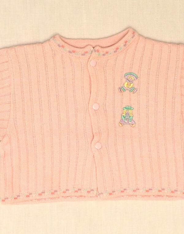 Embroidered knit cardigan