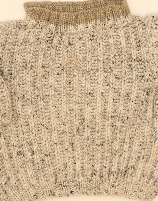 Mottled hand-knit sweater