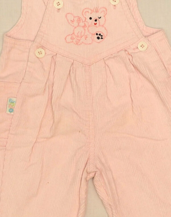 Pink bear overalls