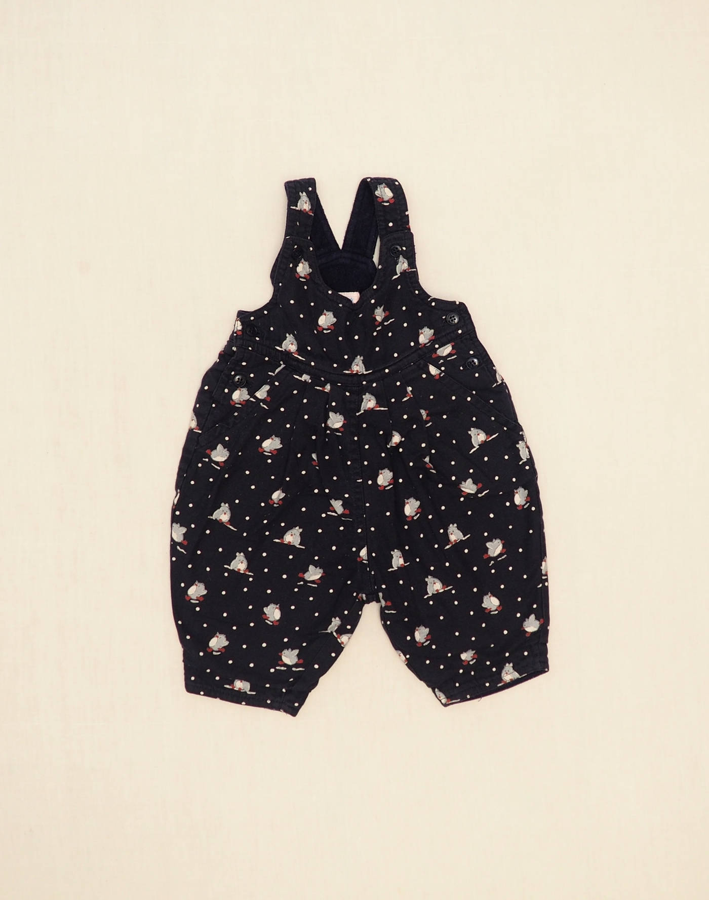 Penguin-lined overalls