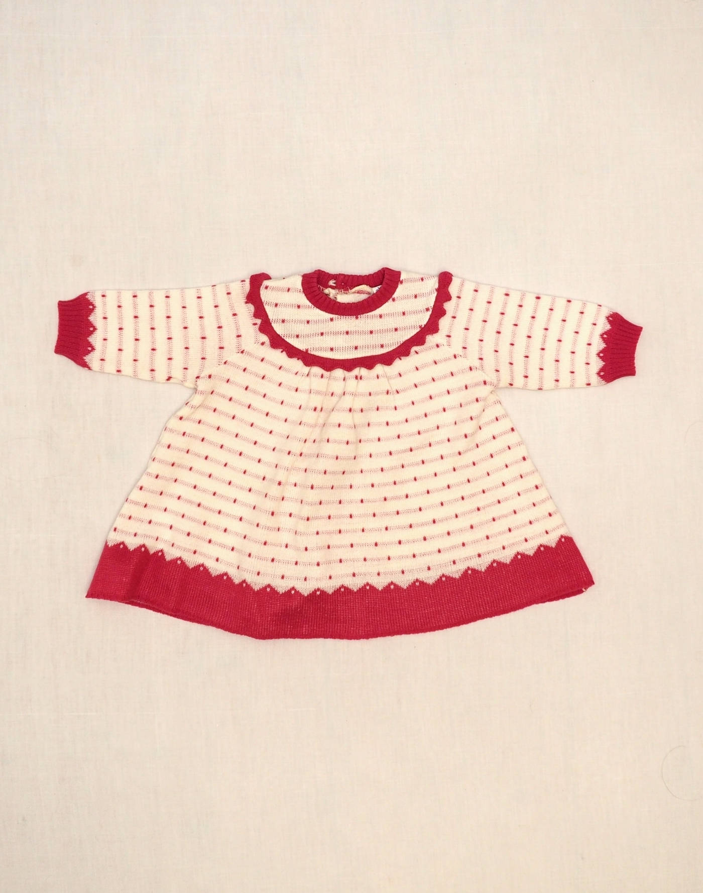 Robe en maille à pois