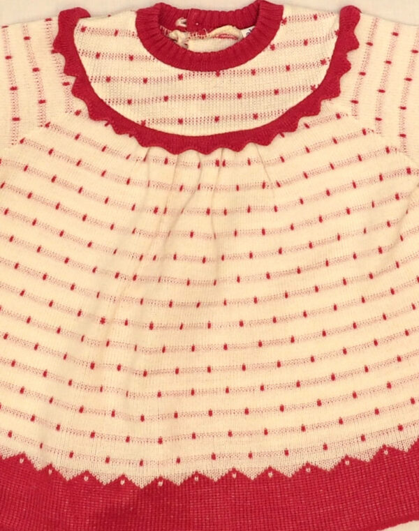 Robe en maille à pois