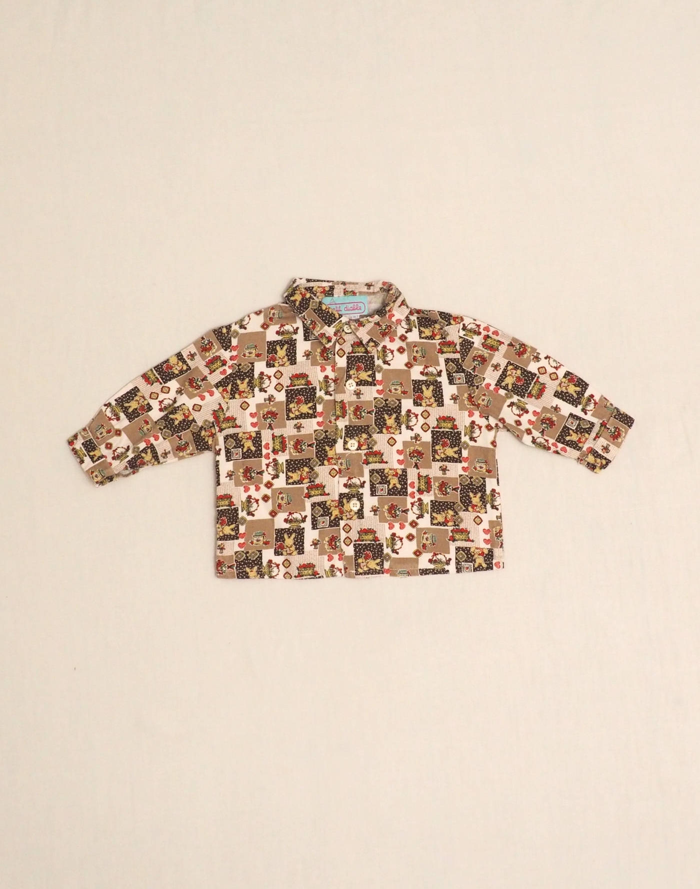 Chemise patchwork lapins