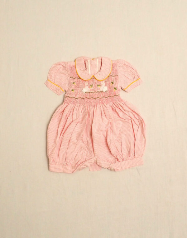 Rabbit smocked romper