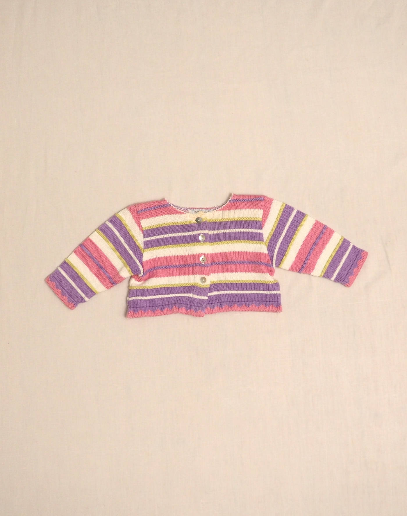 Gilet rayé multicolore