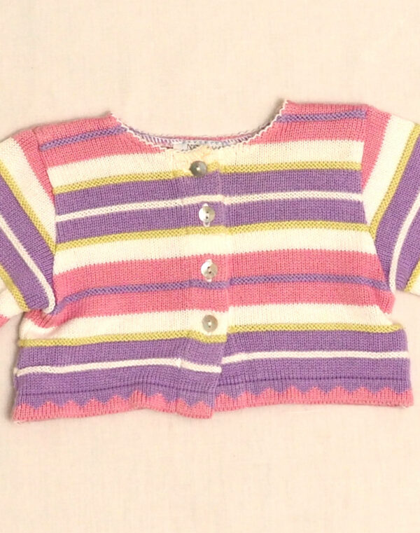 Multicolored striped cardigan