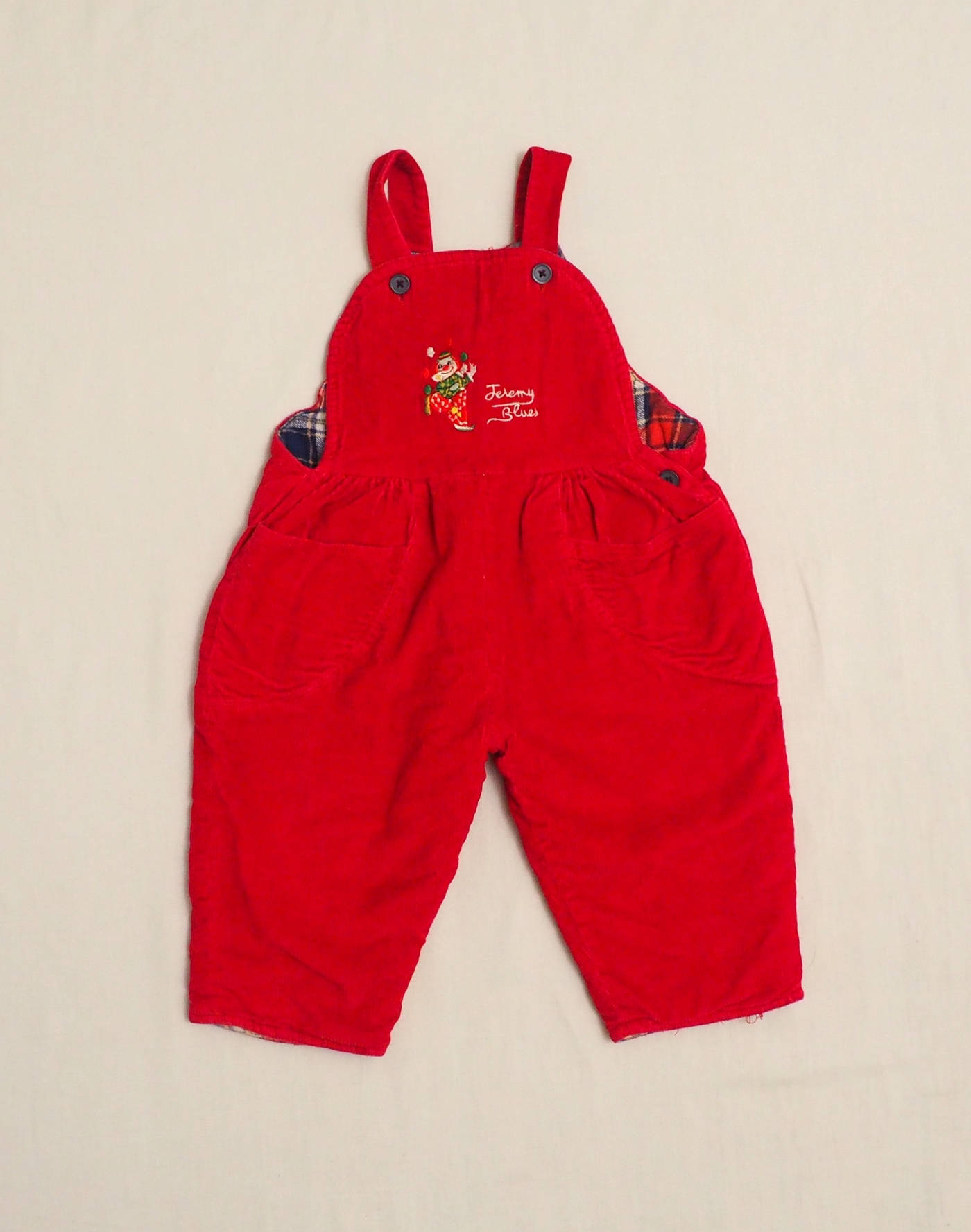Thick velvet overalls