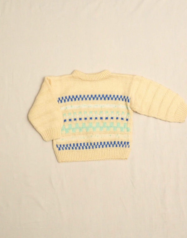Hand-knitted frieze sweater
