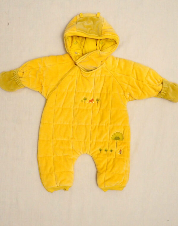 Yellow velvet suit